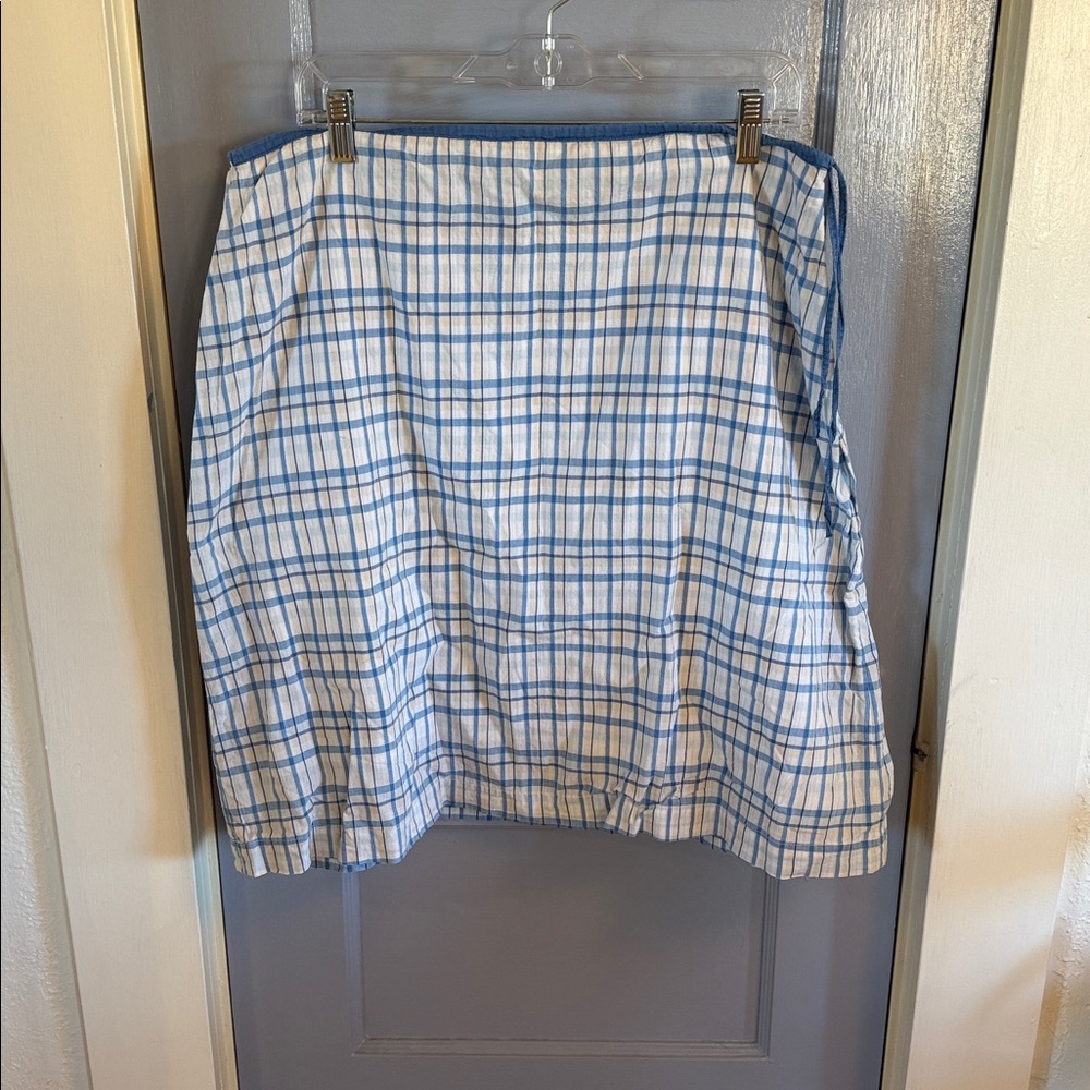 Cherokee Blue and White Checkered Skirt